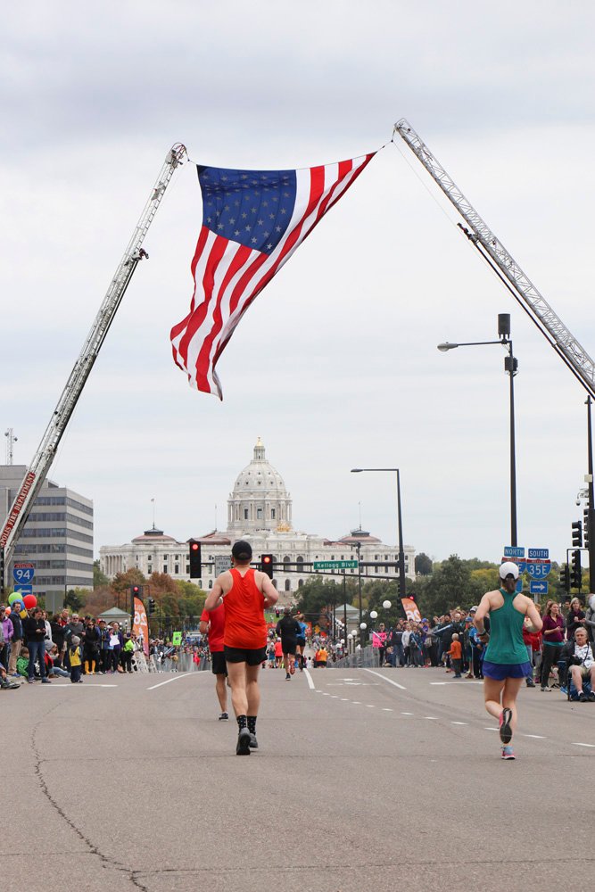 Twin Cities marathon finish line